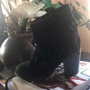 Moccasin style ankle boot.